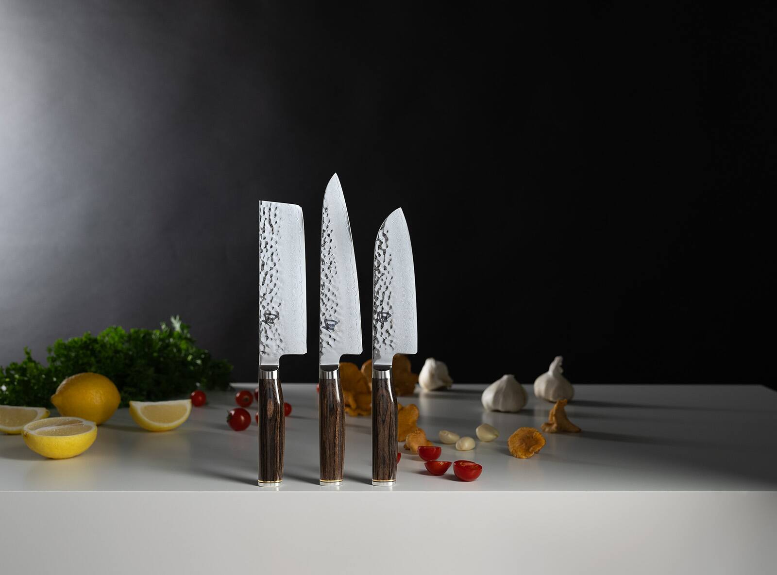Alt View 3. Shun - Premier Asian Cook's Knife, 7 Inch - Brown.