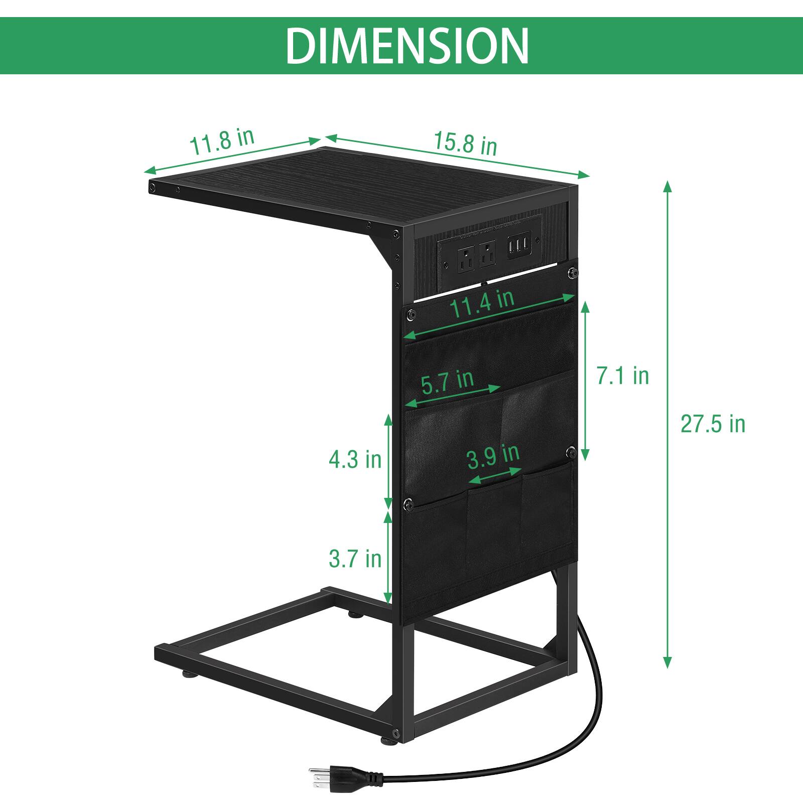 DIMENSION 11.8 in 15.8 in 11.4 in 4.3 in 5.7 in 3.9 in 7.1 in 27.5 in 3.7 in