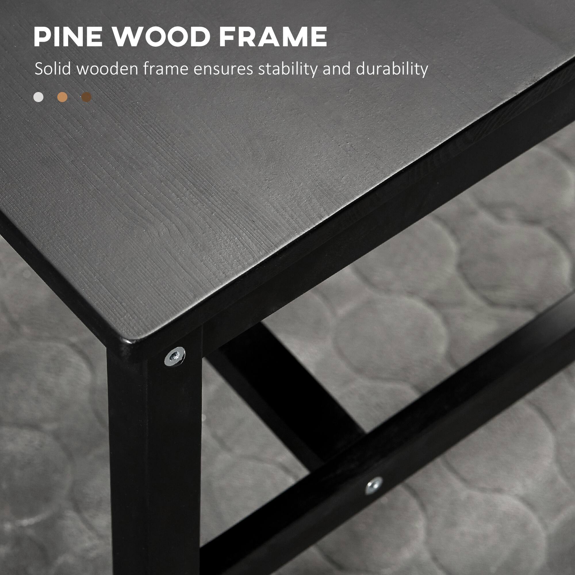 PINE WOOD FRAME  
Solid wooden frame ensures stability and durability