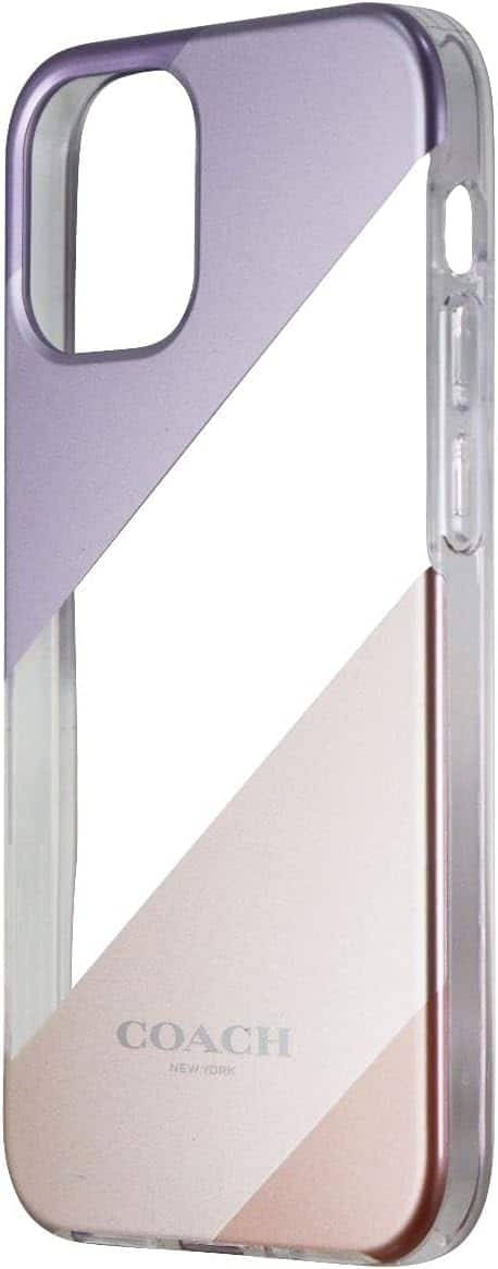 Coach - NEW iPhone 12 mini PROTECTIVE CASE MULTI COLOR ROSE GOLD /CREAM/ PURPLE - Metallic