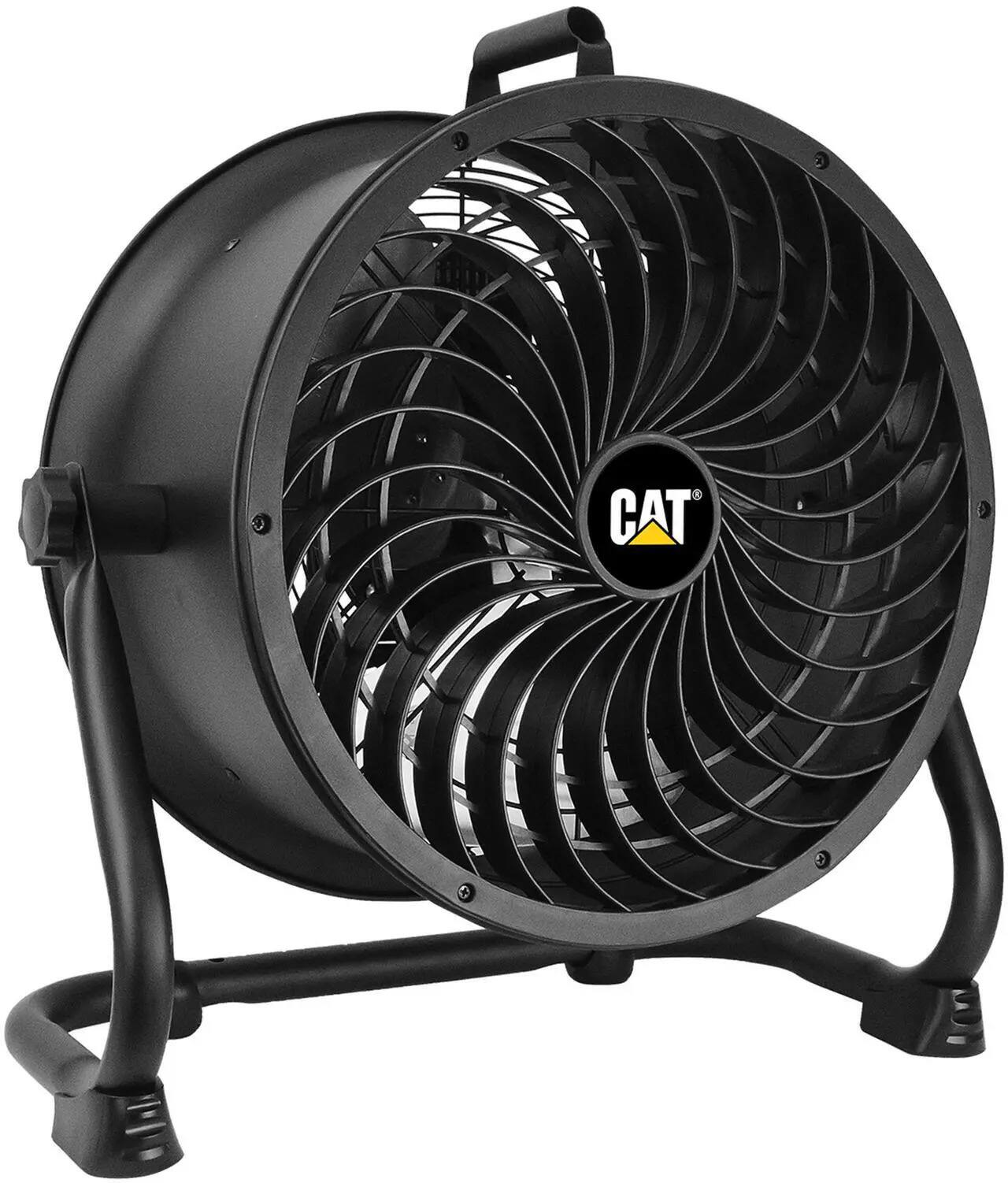 Alt View 4. Caterpillar - Caterpillar® 14" High-Velocity Drum Fan (Black, 2-in-1): 2,300 CFM, 4-Speed, 360° Adjustable.