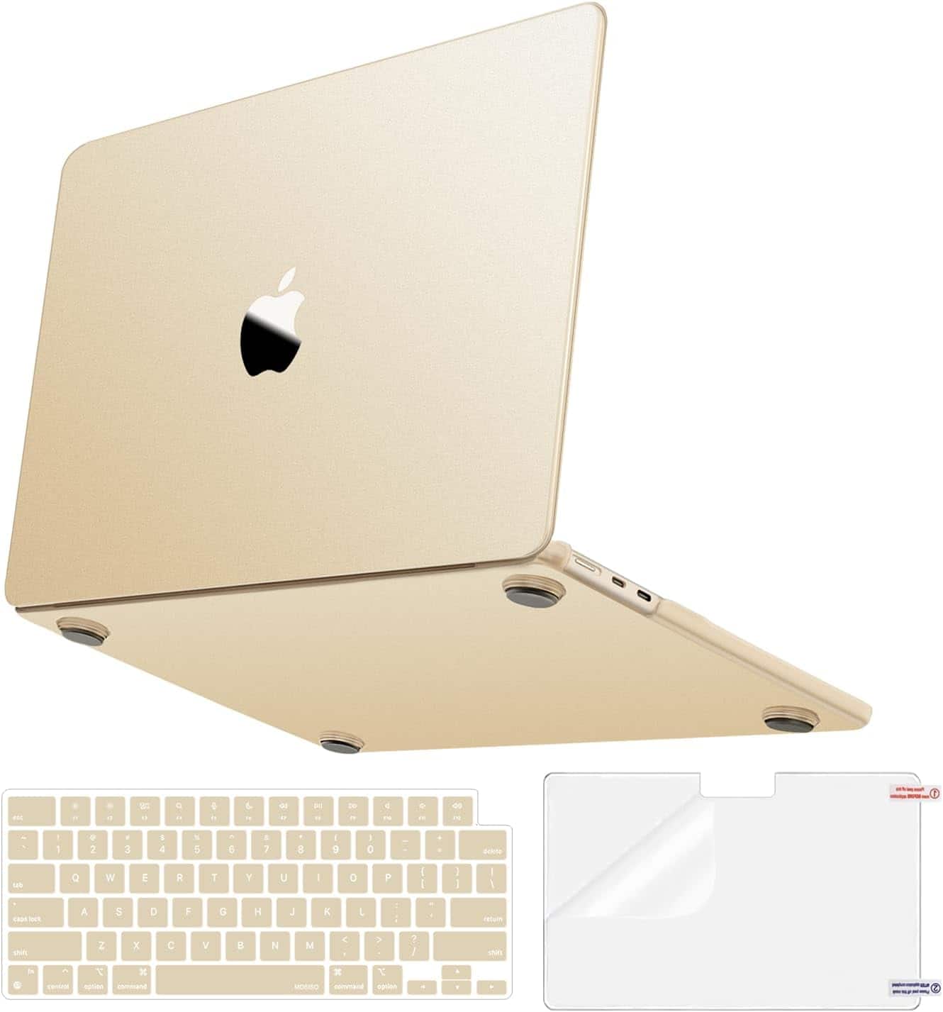 mosiso - Case for MacBook Air 13 inch M5 M4 M3 M2 A3449 A3240 A3113 A2681 3-in-1 Hard Shell Kit - Starlight Clear