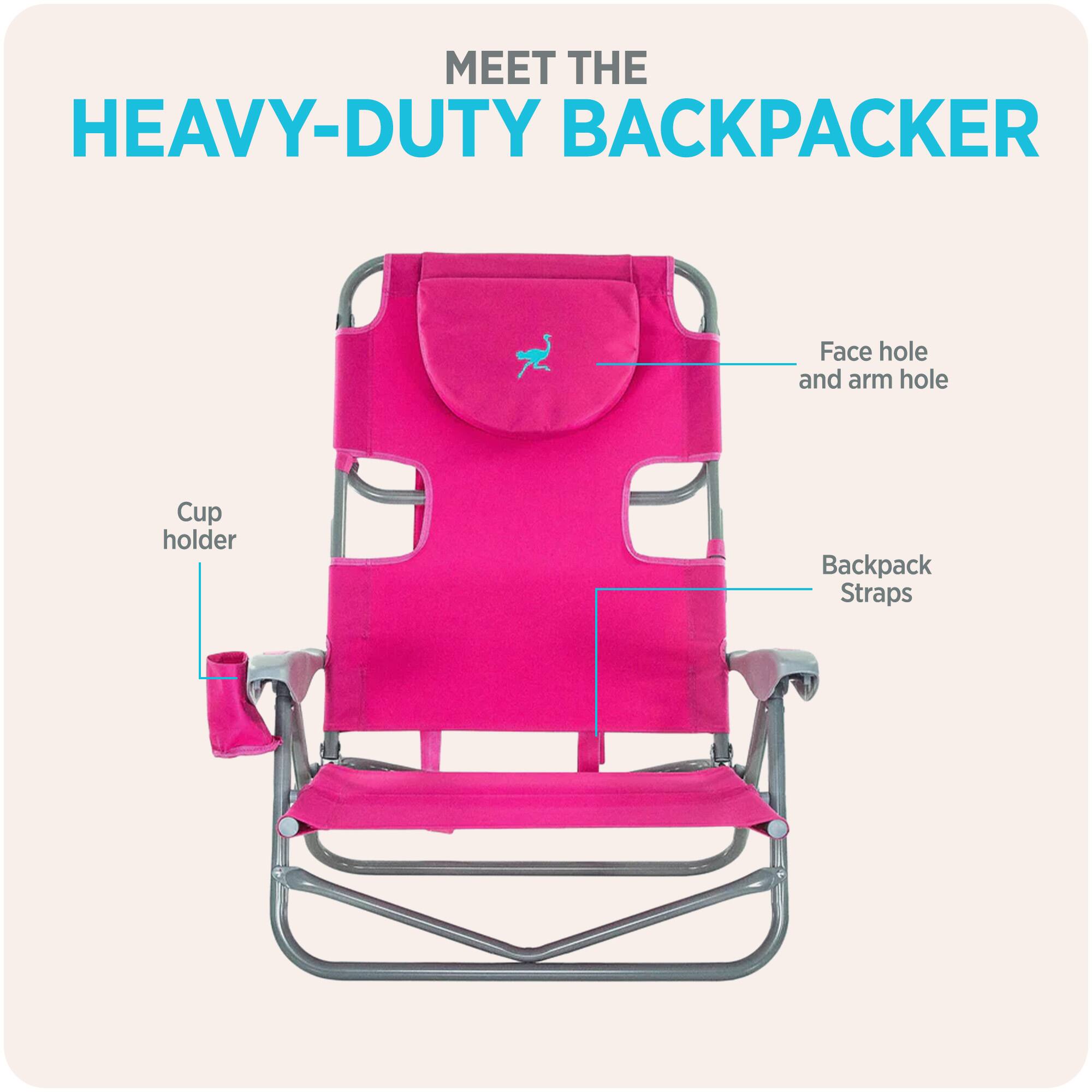 MEET THE HEAVY-DUTY BACKPACKER

- Face hole and arm hole
- Cup holder
- Backpack Straps