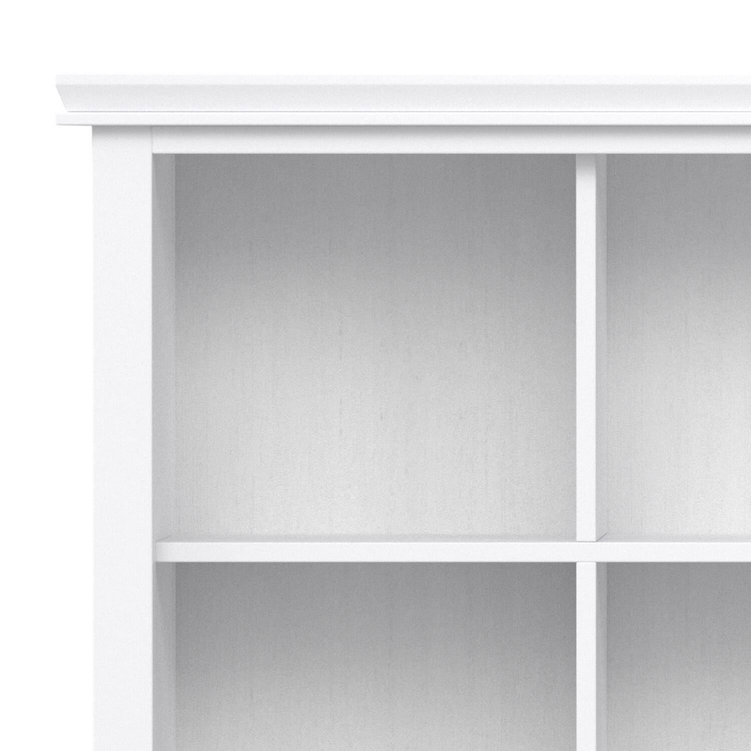 Alt View 5. Simpli Home - Simpli Home Artisan SOLID WOOD 48 inch x 57 inch Transitional 12 Cube Storage in White - White.