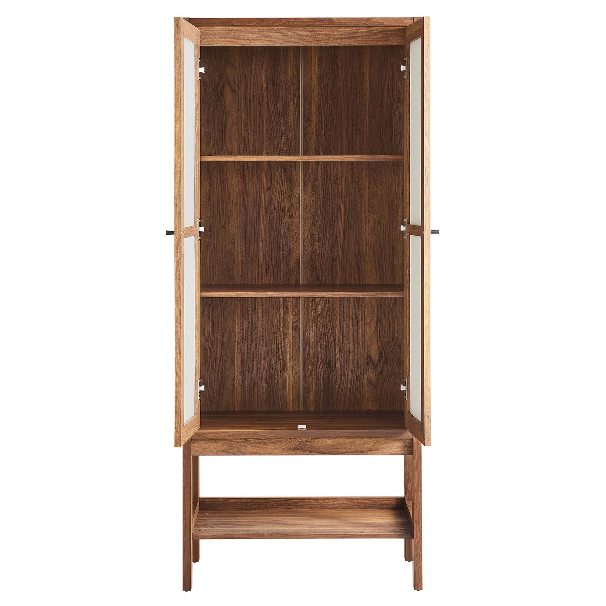 Alt View 4. Modway - Capri Tall Wood Grain Standing Storage Cabinet by Modway - Walnut.