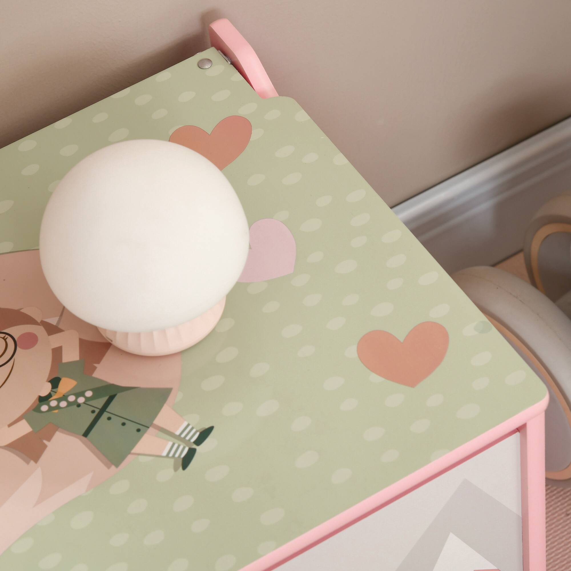 Alt View 8. Qaba - Storage Chest with Lid - Pink.