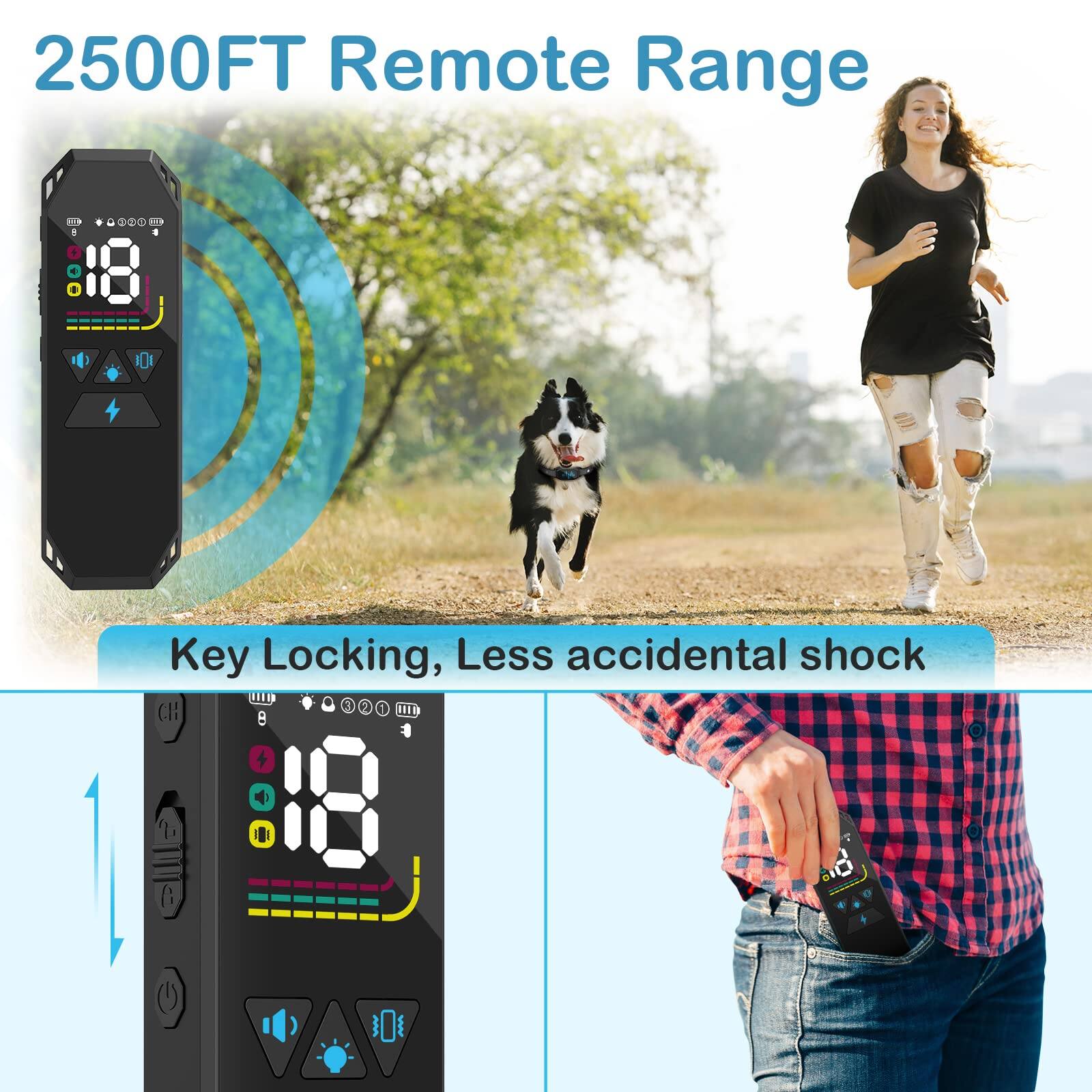 2500FT Remote Range  
Key Locking, Less accidental shock