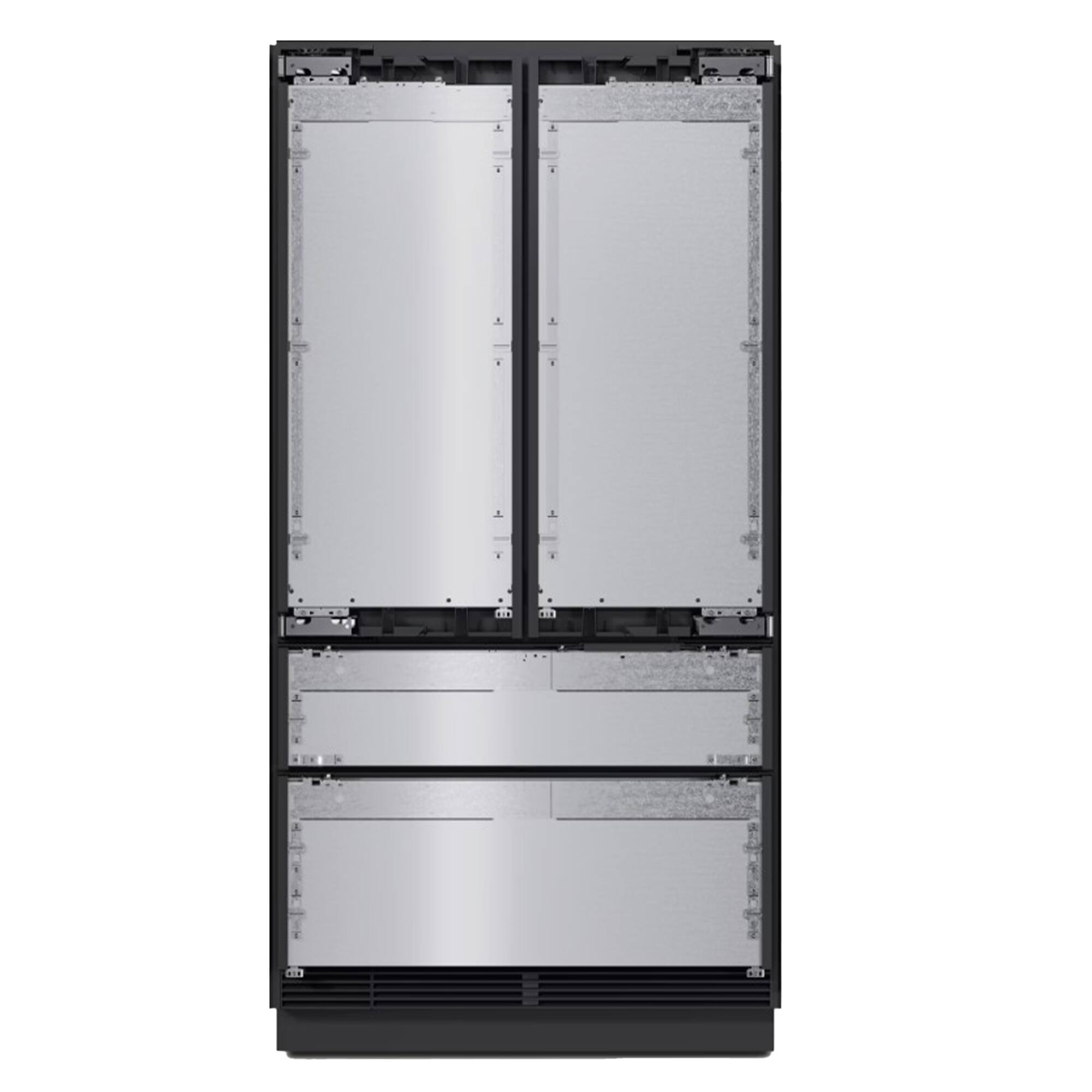 Left. Miele - KFMC 3858 French Door  42"  23.1 Cubic Feet Bottom Mount MasterCool Fridge-Freezer - Panel Ready.