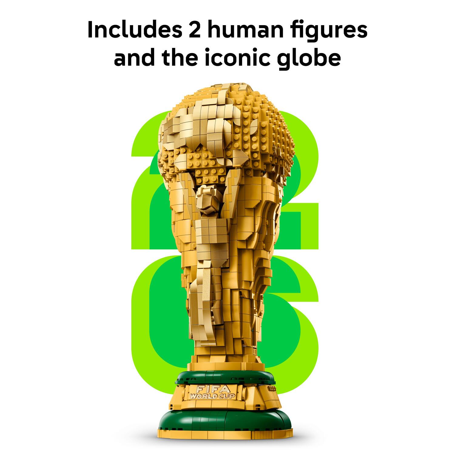 Includes 2 human figures and the iconic globe

FIFA WORLD CUP