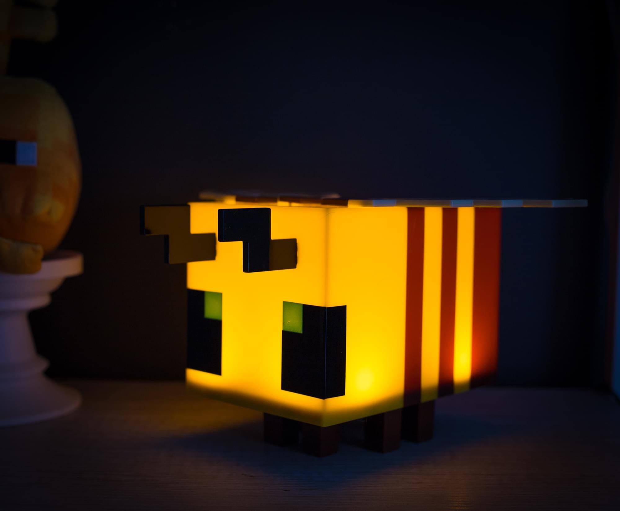 Alt View 1. Ukonic - Minecraft Yellow Bee Figural Mood Light | 5 Inches Tall - Yellow.