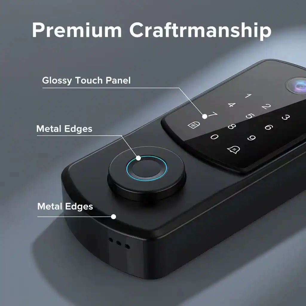 Premium Craftsmanship  
Glossy Touch Panel  
Metal Edges  
Metal Edges