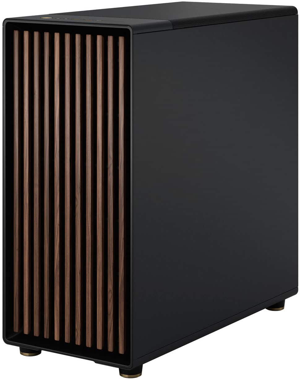 Alt View 21. Fractal Design - North XL Charcoal Black Chassis with Walnut Front and Dark Tinted G Side Panel Mid-Tower PC Case - Black.