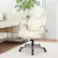 Alt View 3. Costway - Ergonomic Executive PU Leather Office Chair with Swivel and Flip-up Armrests - Beige White.