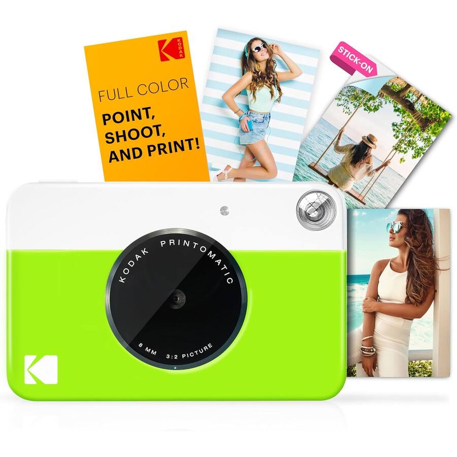 Printomatic Kodak Printomatic Full Color Instant Print Camera Starter Bundle + Soft ...