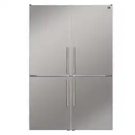 Forno Appliances - Custodia 20.6 Cu. Ft. 48" Side-by-Side Refrigerator Pair with Ice Maker and Total No Frost - Stainless Steel