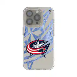 Keyscaper - NHL - Columbus Blue Jackets iPhone Clear Ice Case - 14 - Multicolor