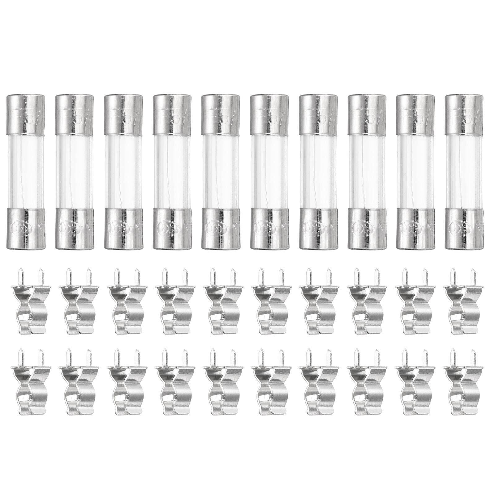 Unique Bargains - Glass Tube Fuses, 5x20mm 5A 250V Quick Fast Blow Glass Cartridge Tube Fuse with 20pcs Safety Clip 10pcs price history on PriceWatchPro