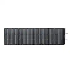 Front. EcoFlow - NextGen 220W Bifacial Portable Solar Panel - Black.