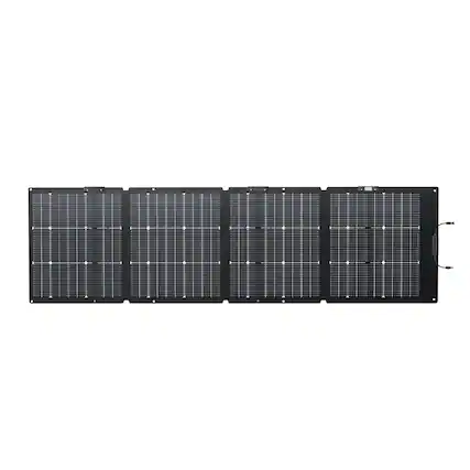 Front. EcoFlow - NextGen 220W Bifacial Portable Solar Panel - Black.