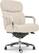 Angle. La-Z-Boy - Comfort and Beauty Sutherland Diamond-Quilted Bonded Leather Office Chair - Light Ivory.