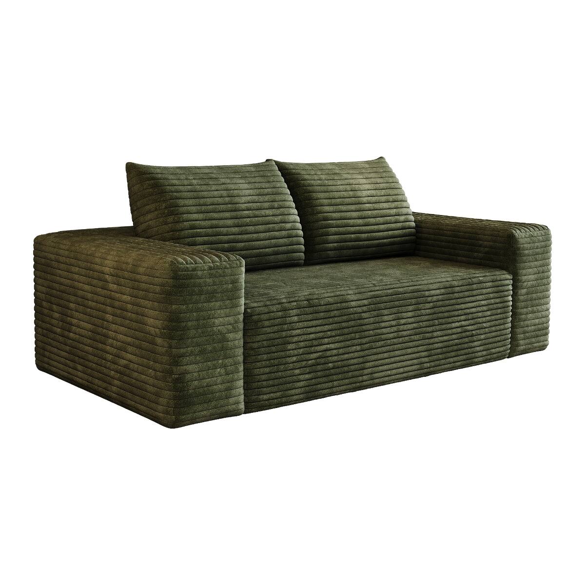 Alt View 7. Ropilly - Ropilly Green Corduroy Loveseat Deep Seat Two Seater Sofa with Wide Arms No Assembly for Small Apartment - Green.
