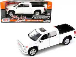 2019 GMC Sierra 1500 Denali Crew Cab Pickup Truck with Sunroof White "Timeless Legends" 1/24-1/27 Model Car by Motormax
