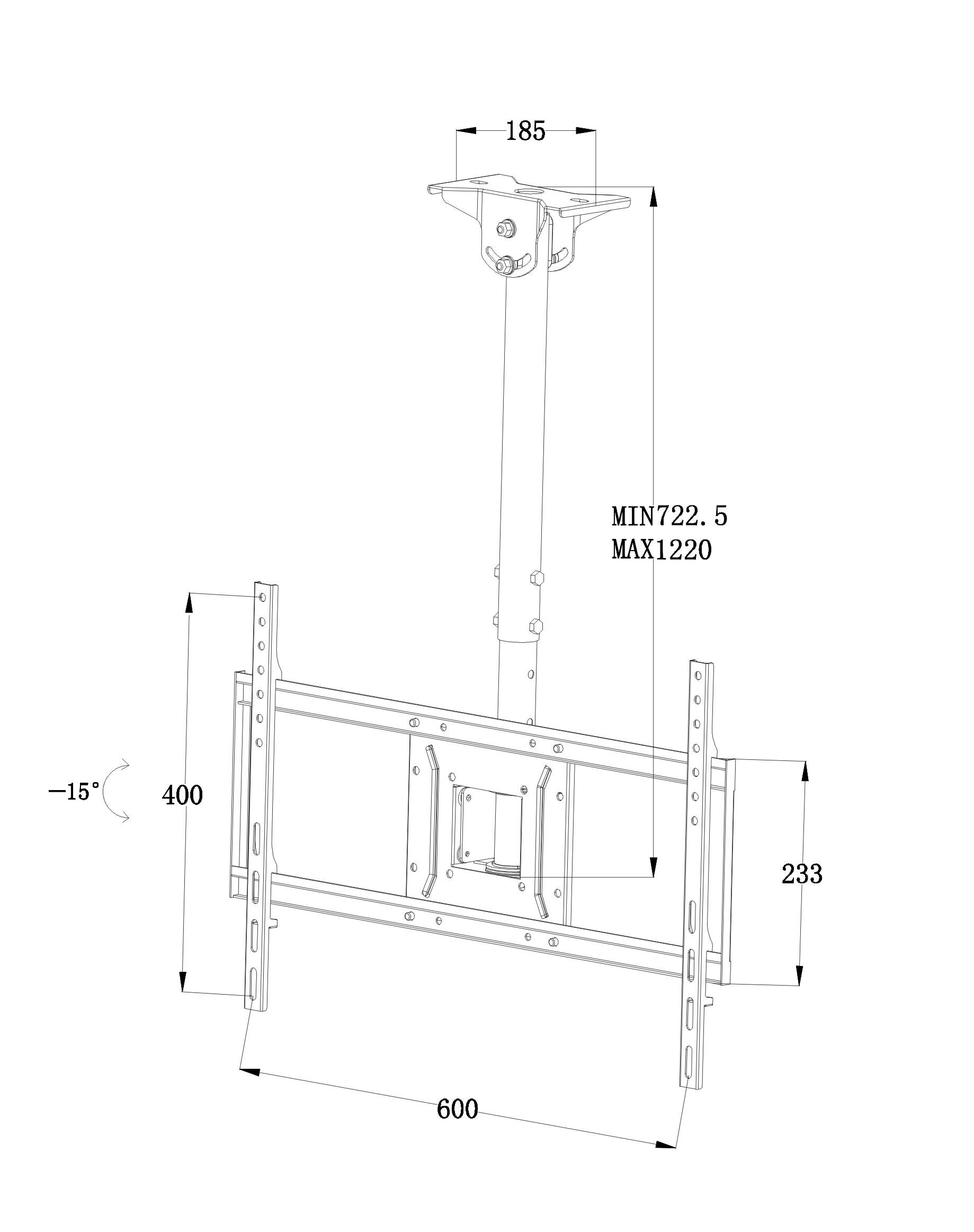 185 MIN722.5 MAX1220 -15 400 233 600