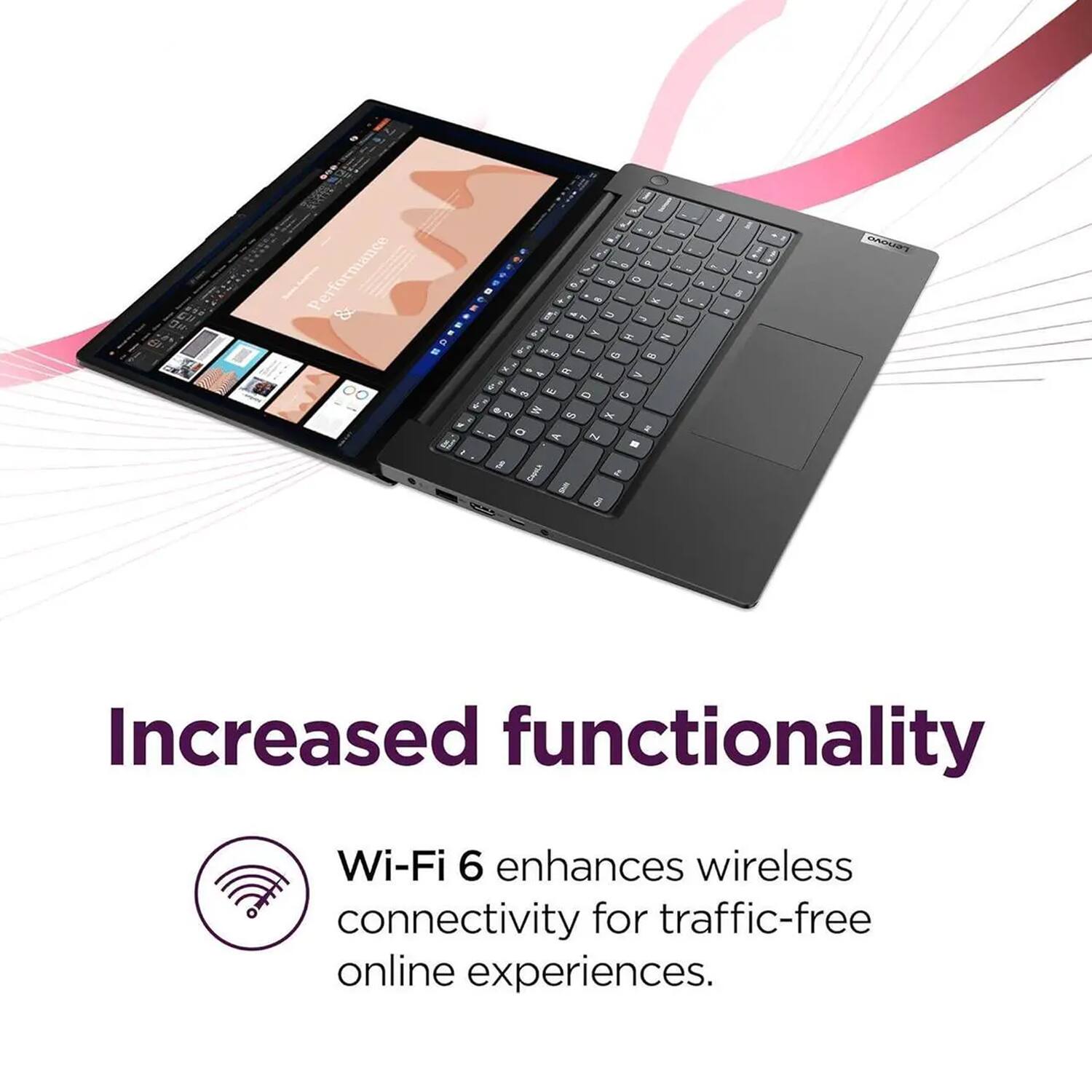 Increased functionality  
Wi-Fi 6 enhances wireless connectivity for traffic-free online experiences.