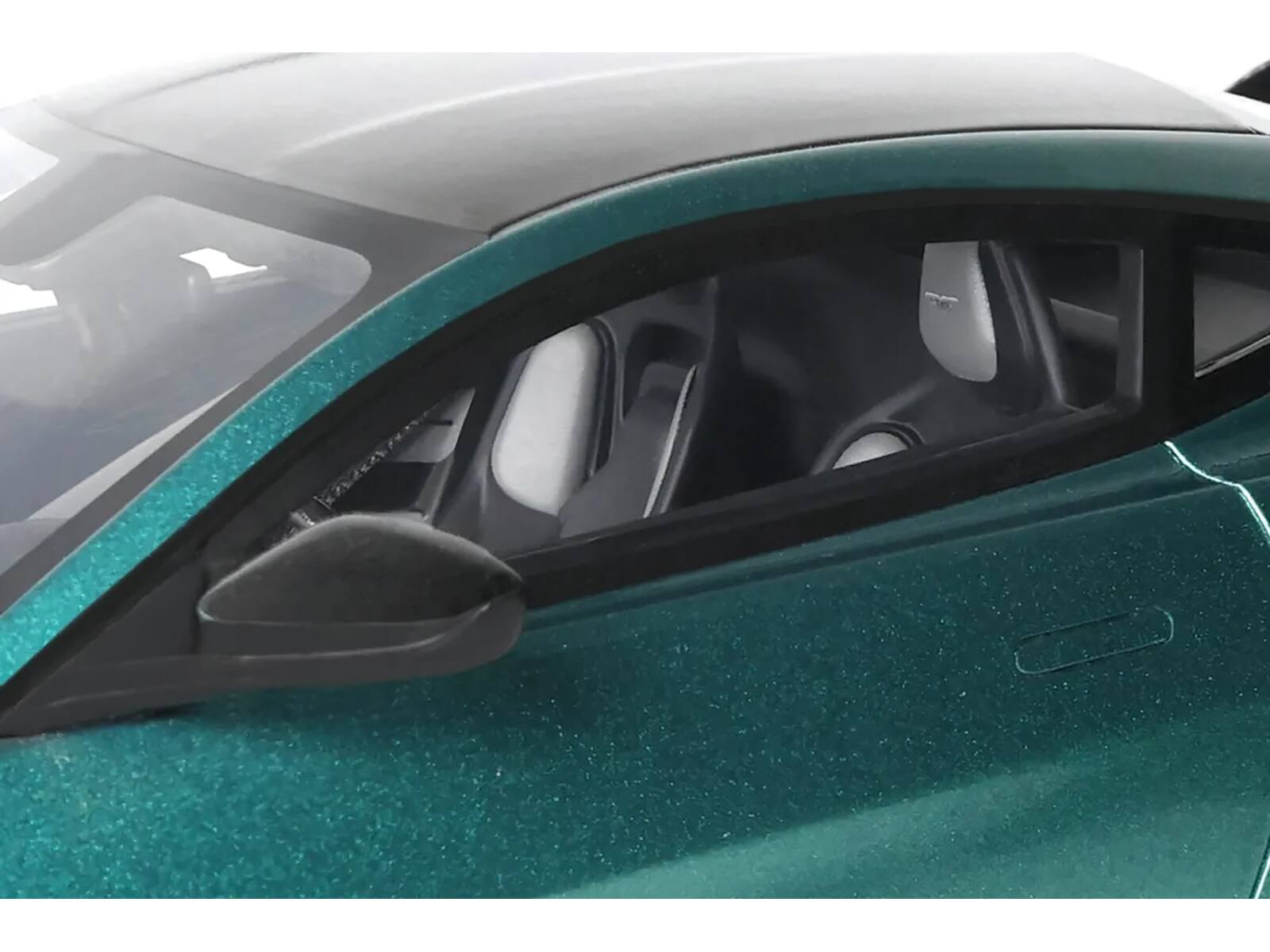 Left. GT Spirit - 2023 Aston Martin Vantage V12 British Racing Green with Black Hood and Top 1/18 Model Car by GT Spirit - Green with Black.