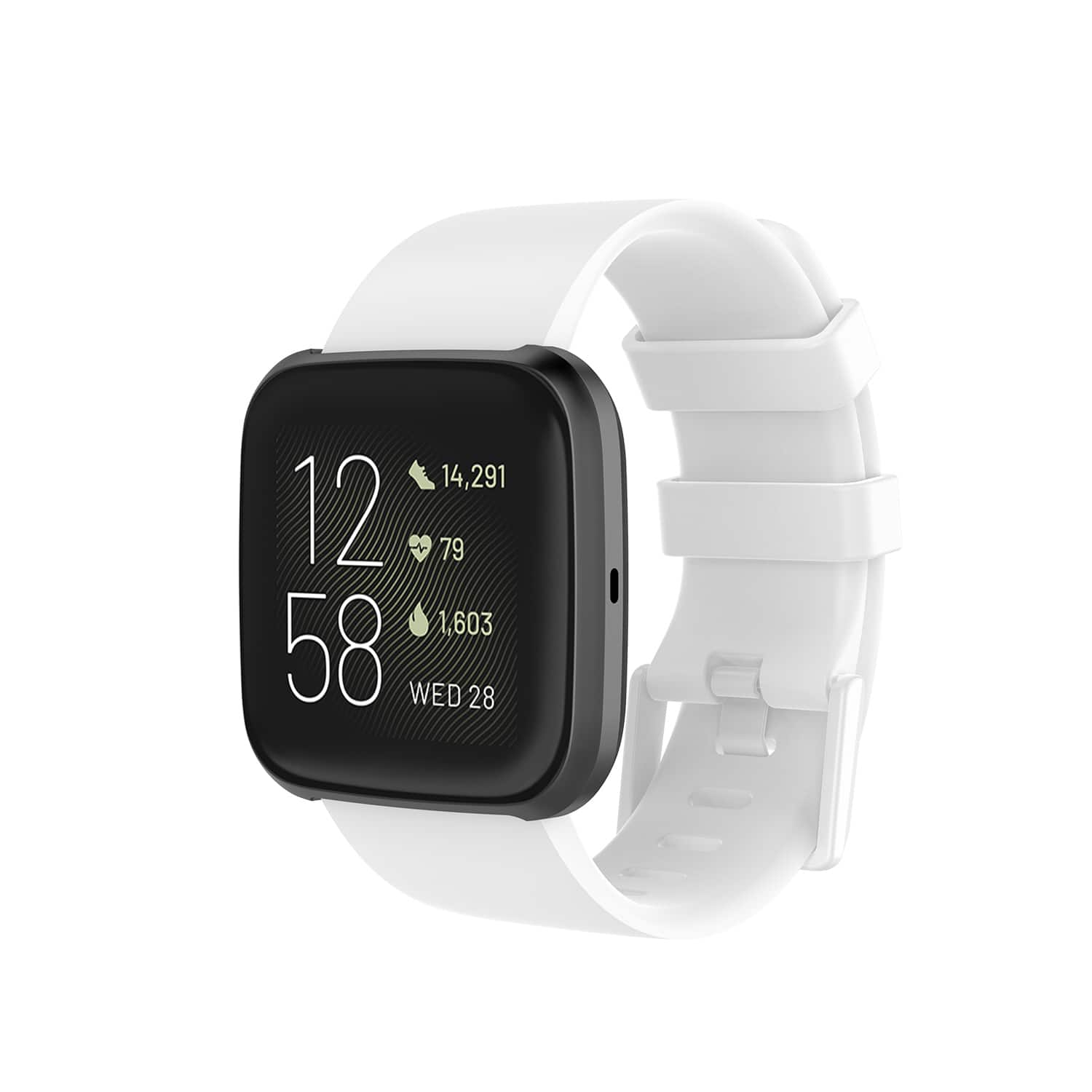 StrapsCo - Classic Active Band Silicone Rubber Watch Strap For Fitbit Versa & Versa 2 (Medium-Long) - White price history on PriceWatchPro