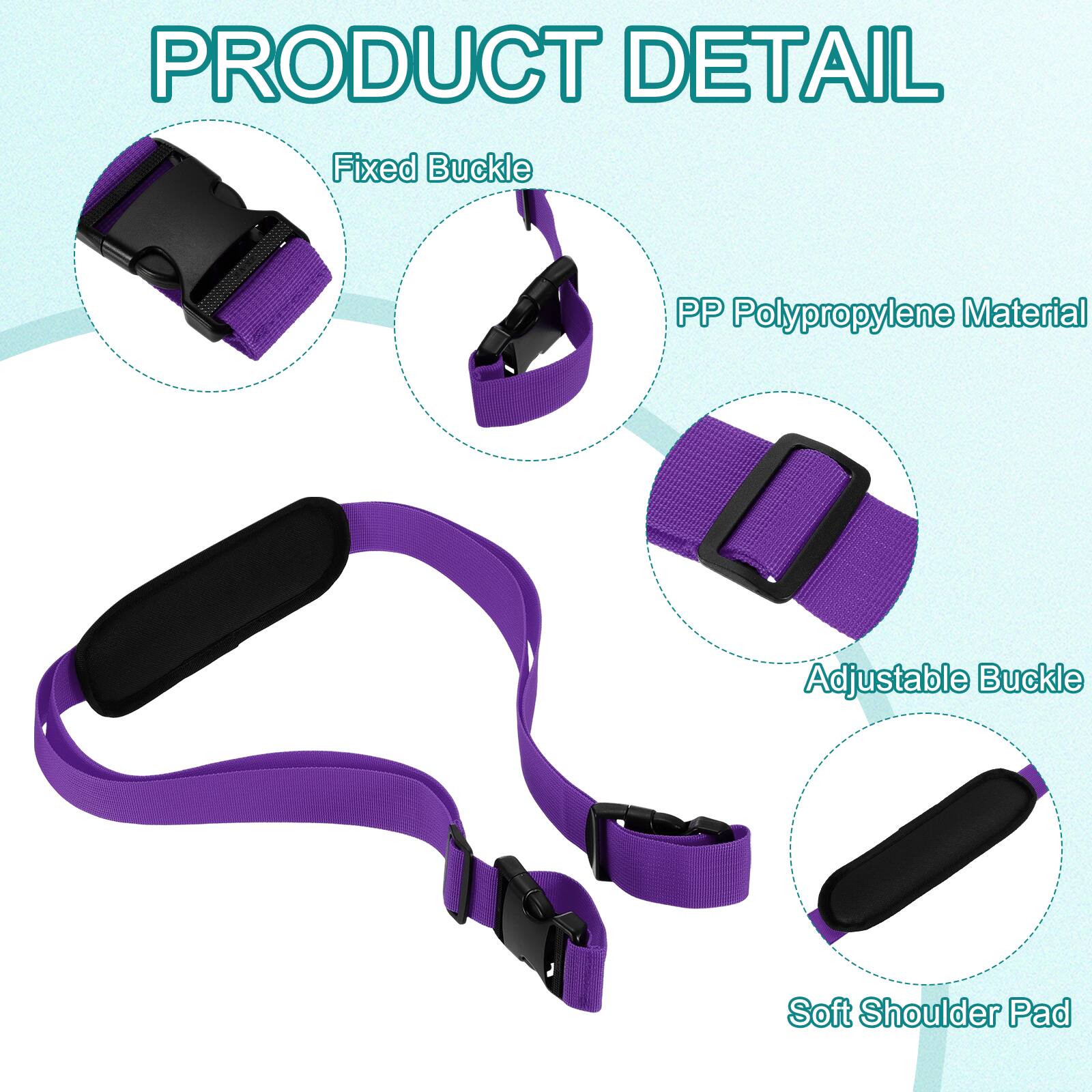 PRODUCT DETAIL

- Fixed Buckle
- PP Polypropylene Material
- Adjustable Buckle
- Soft Shoulder Pad