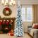 Angle. BreeBe - Pre-Lit Pencil Christmas Tree 4FT/5FT/6FT Snowy Slim Design - White.