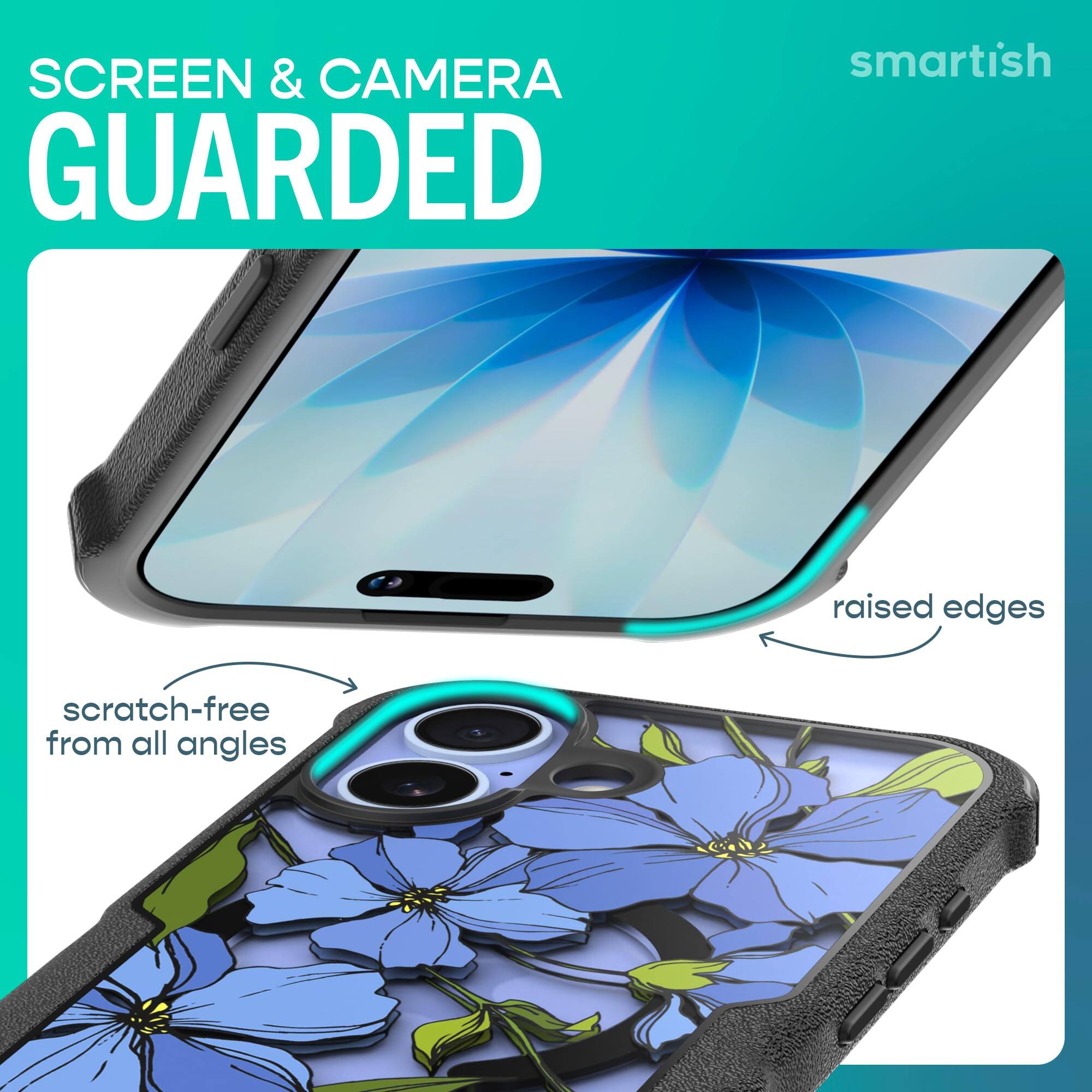 SCREEN & CAMERA GUARDED

smartish

raised edges

scratch-free from all angles