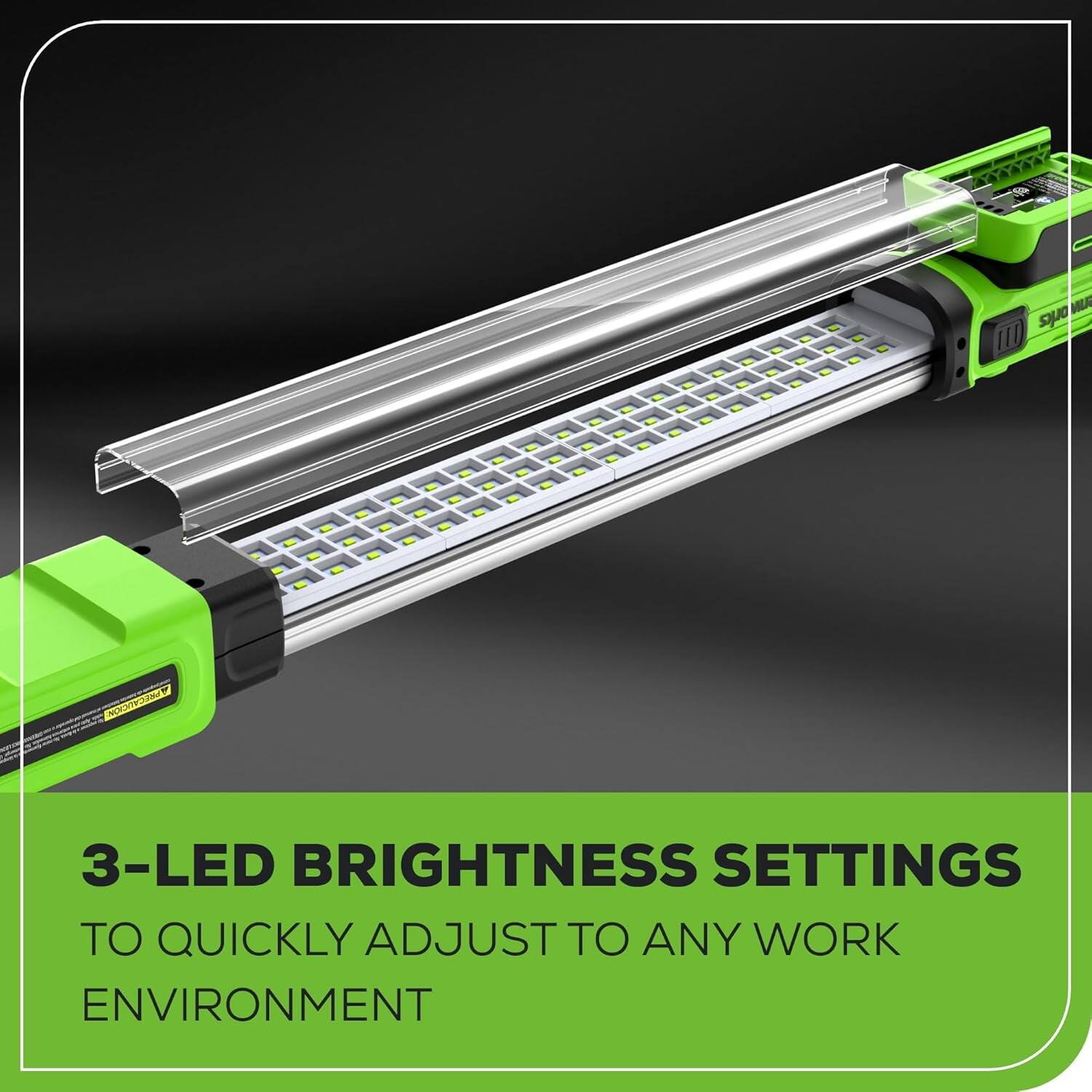3-LED BRIGHTNESS SETTINGS TO QUICKLY ADJUST TO ANY WORK ENVIRONMENT