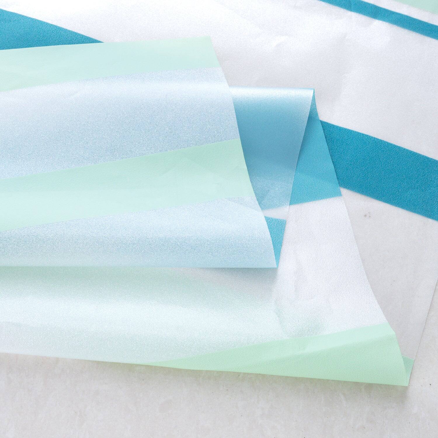 Alt View 1. RT Designers Collection - RT Designers Collection 90 GSM Printed Peva Glit Evan Shower Curtain Seafoam 70" x 72" Seafoam - Seafoam.