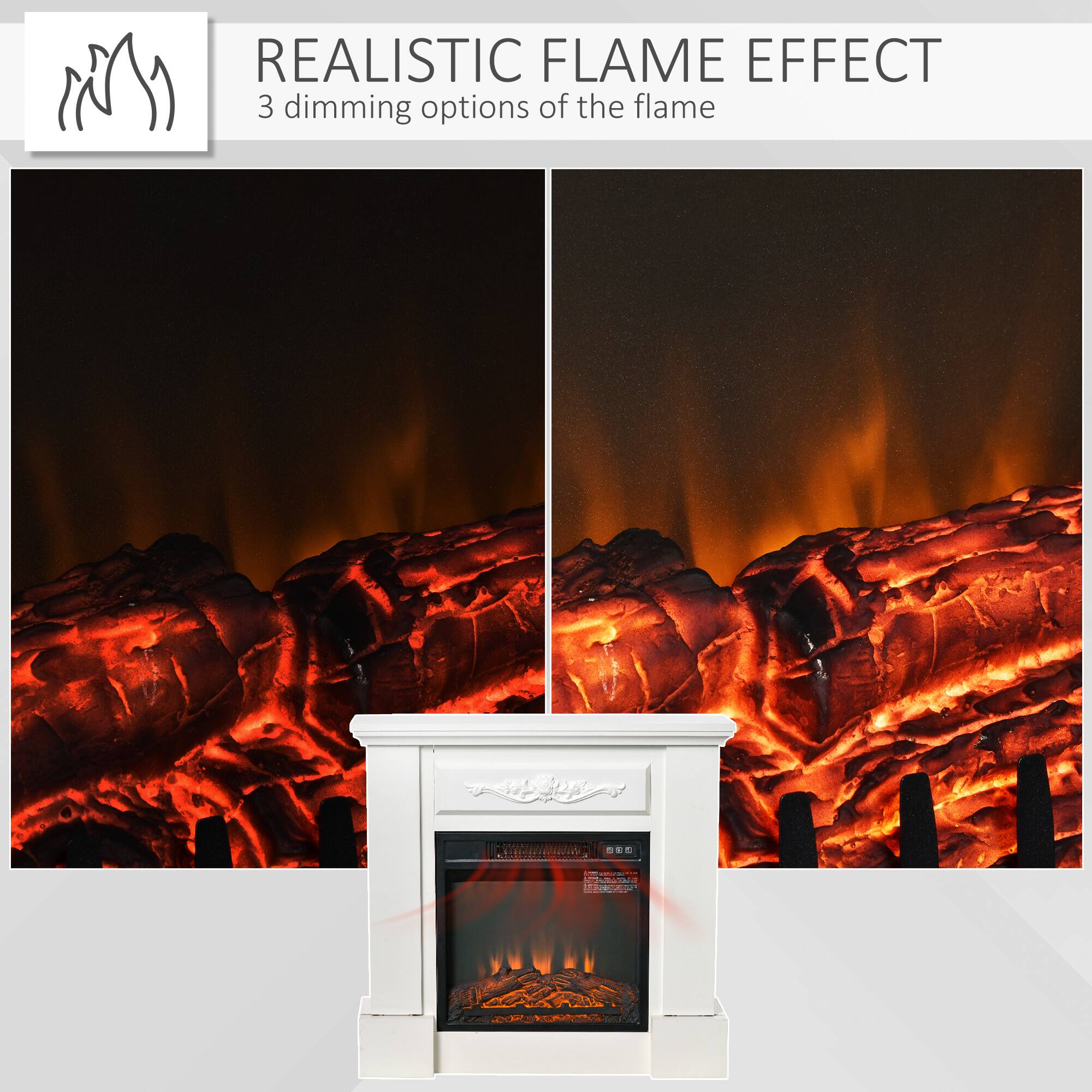 REALISTIC FLAME EFFECT  
3 dimming options of the flame