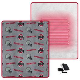 Pegasus - Ohio State Buckeyes Scattered Logos 60" x 70" Heated Blanket - Multicolor