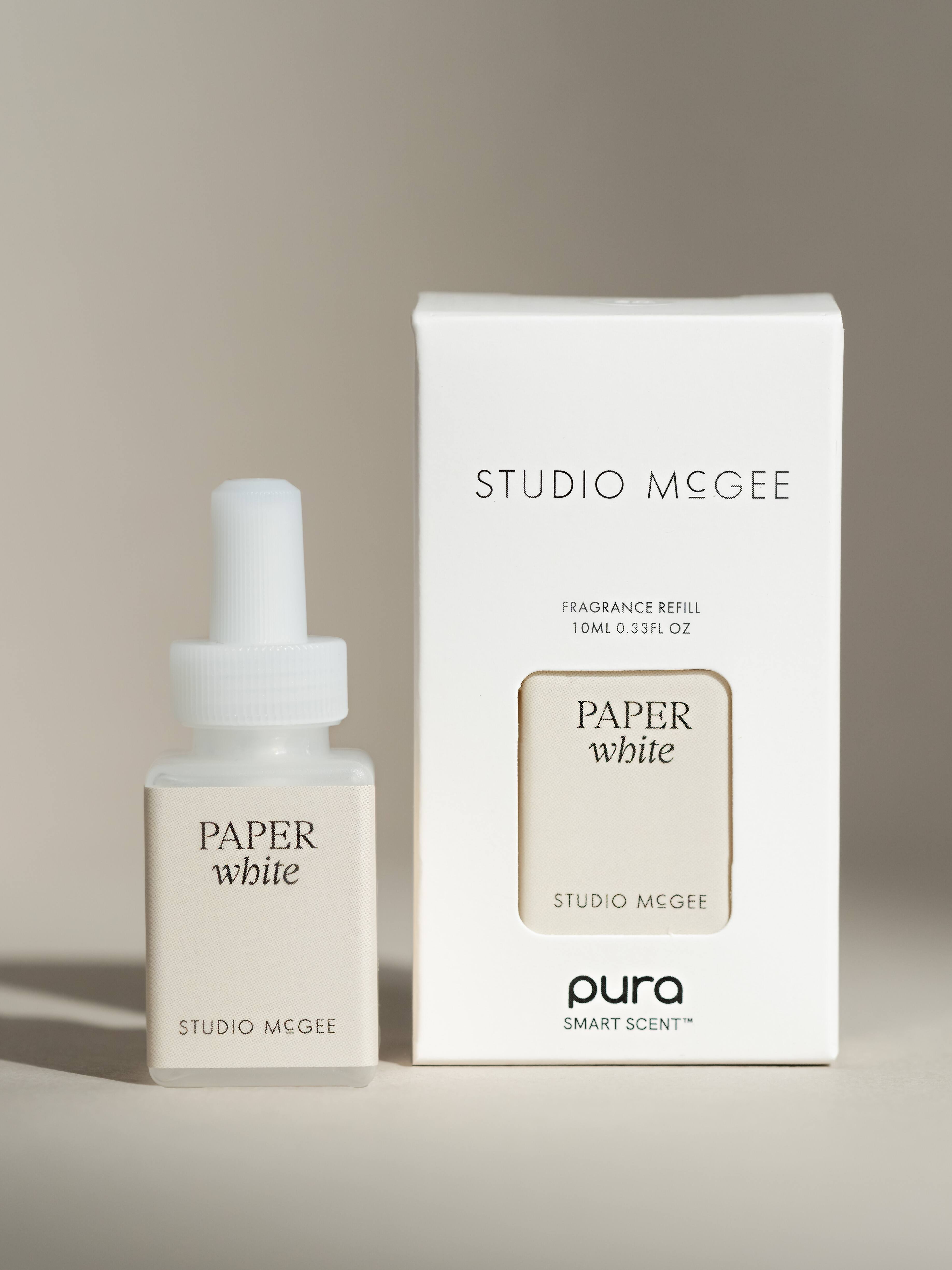 STUDIO McGEE FRAGRANCE REFILL 10ML 0.33FL OZ  
PAPER white  
STUDIO McGEE  
pura SMART SCENT