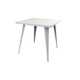 Manhattan Lane - Oran 32 Inch Dining Table, Square Metal Top, Tapered Legs - White