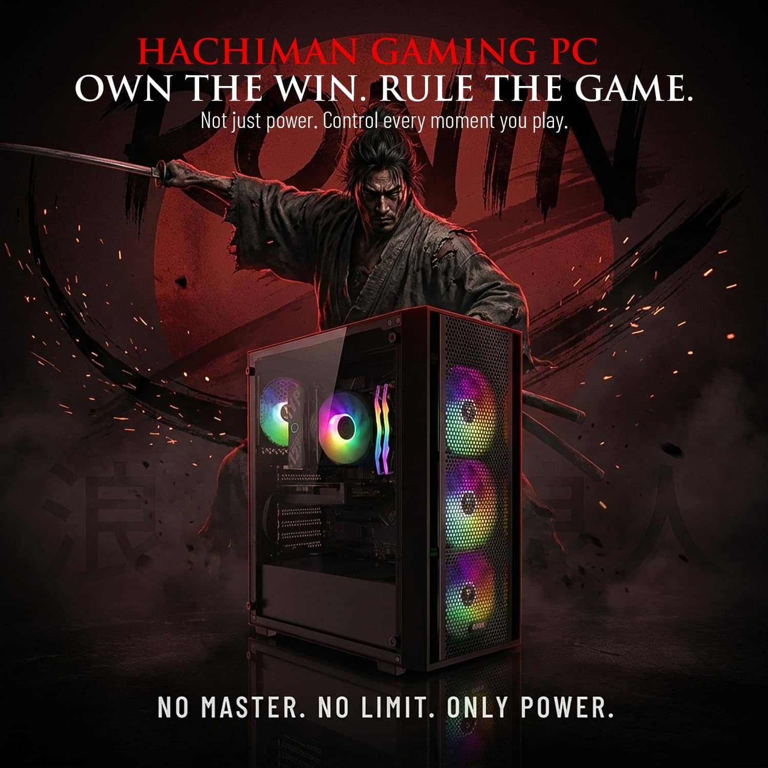 Hachiman PC Ronin Gaming PC, AMD Ryzen 5 9600X, Radeon RX 9060XT