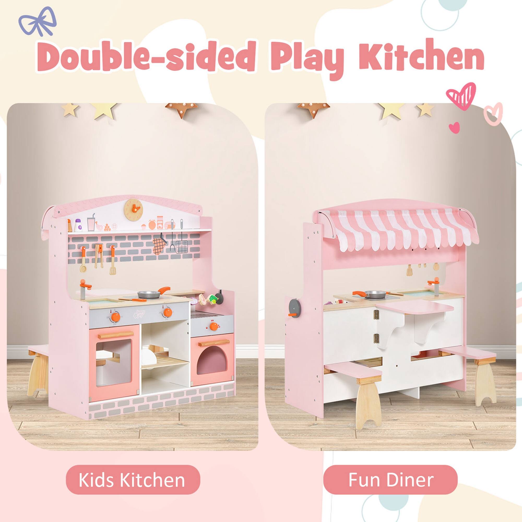 Double-sided Play Kitchen

Kids Kitchen

Fun Diner