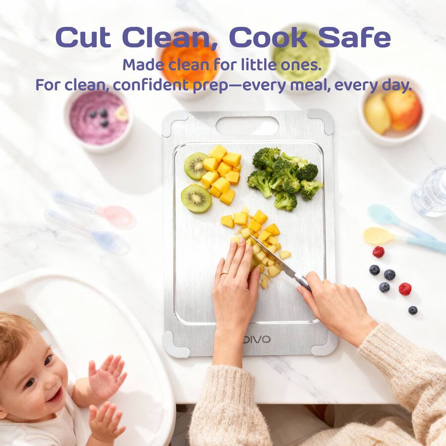 Cut Clean, Cook Safe  
Made clean for little ones.  
For clean, confident prep—every meal, every day.