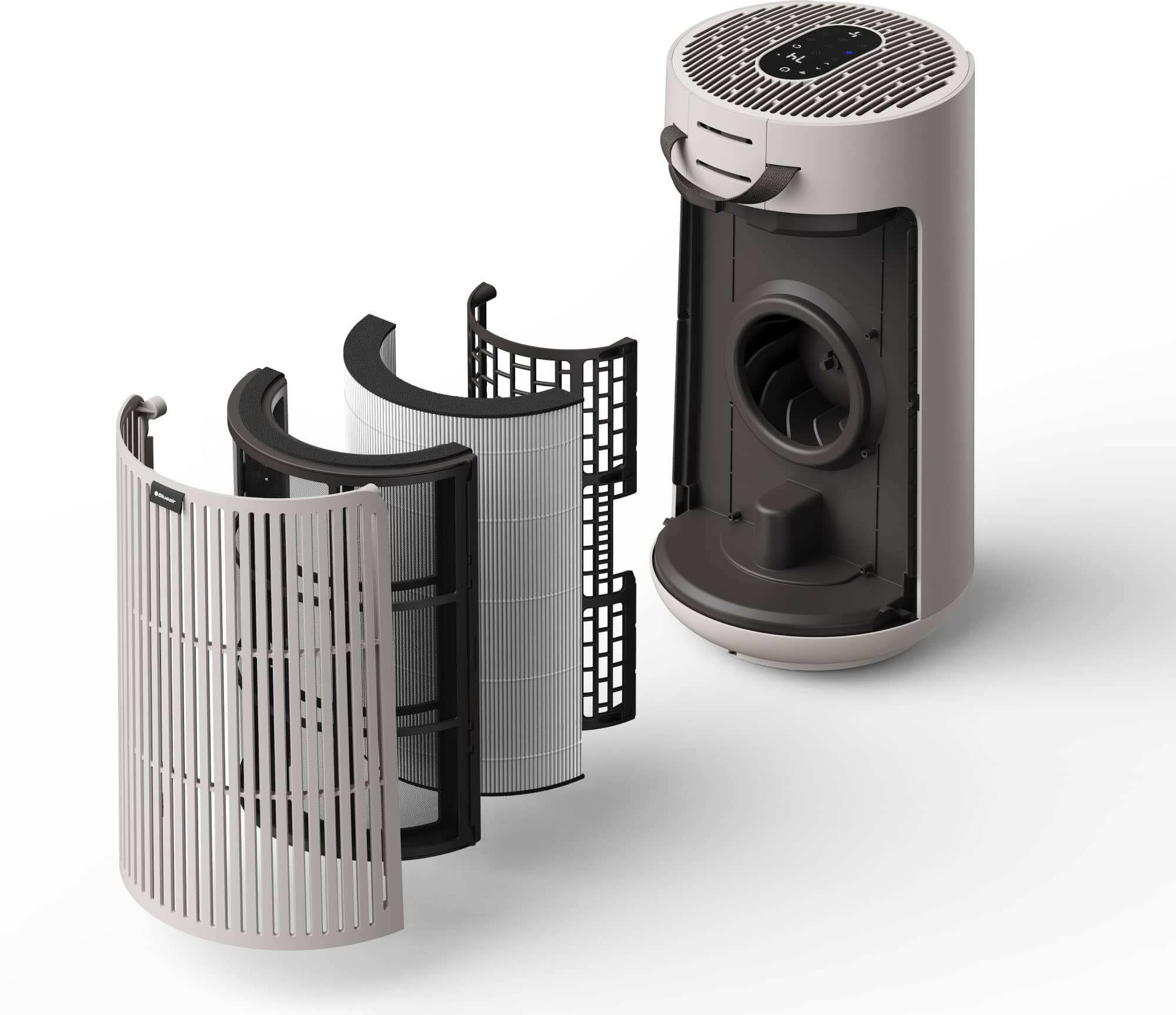 Alt View 12. Blueair - ComfortPure Most Powerful 3-in-1 HEPASilent T10i Air Purifier: Heat + Cool + Purify - Gray.