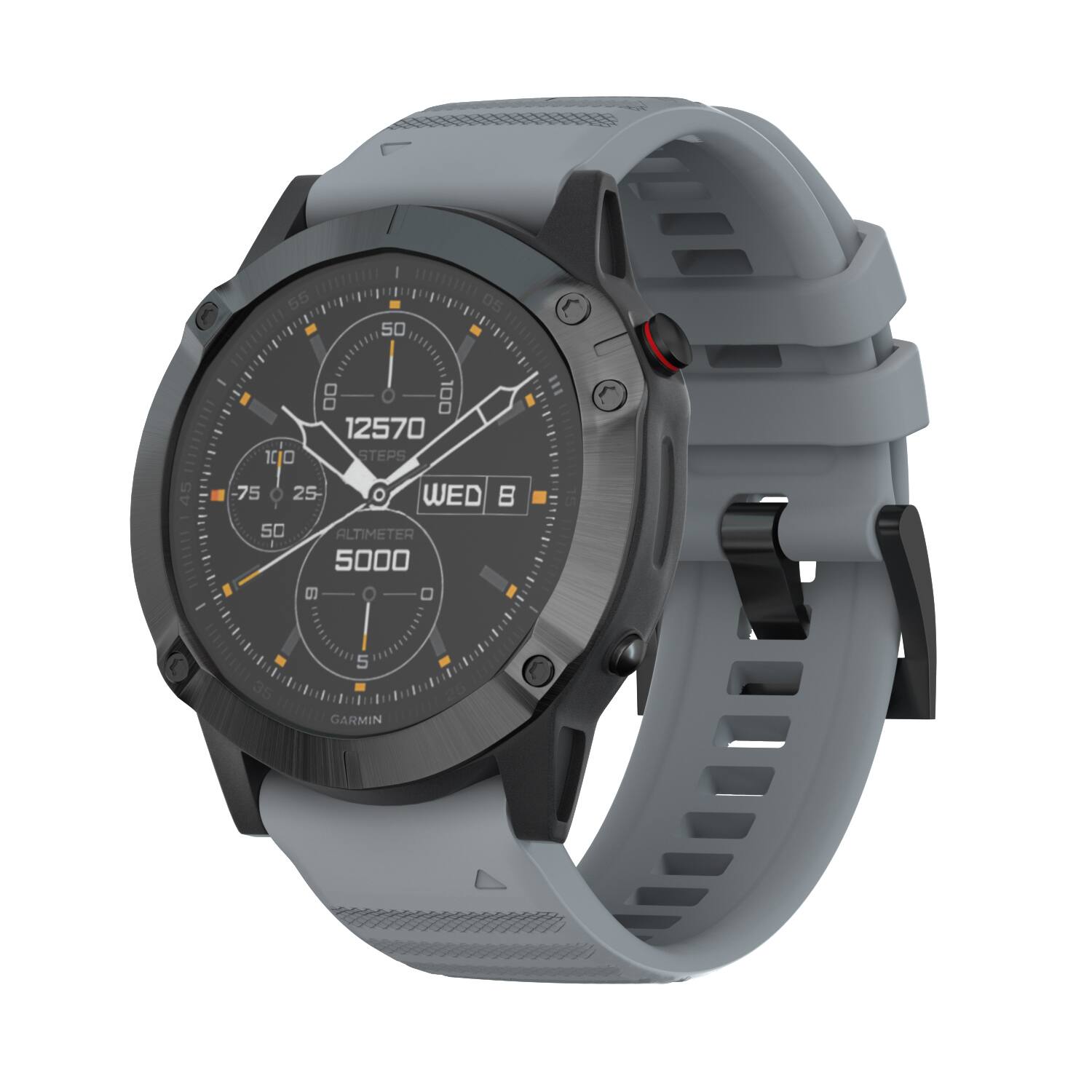 55 05 50 I 8 11I 12570 100 STEPS 45 75 25 O WED - S0 ALTIMETER HiE 5000 6 O | 5 35 GARMIN