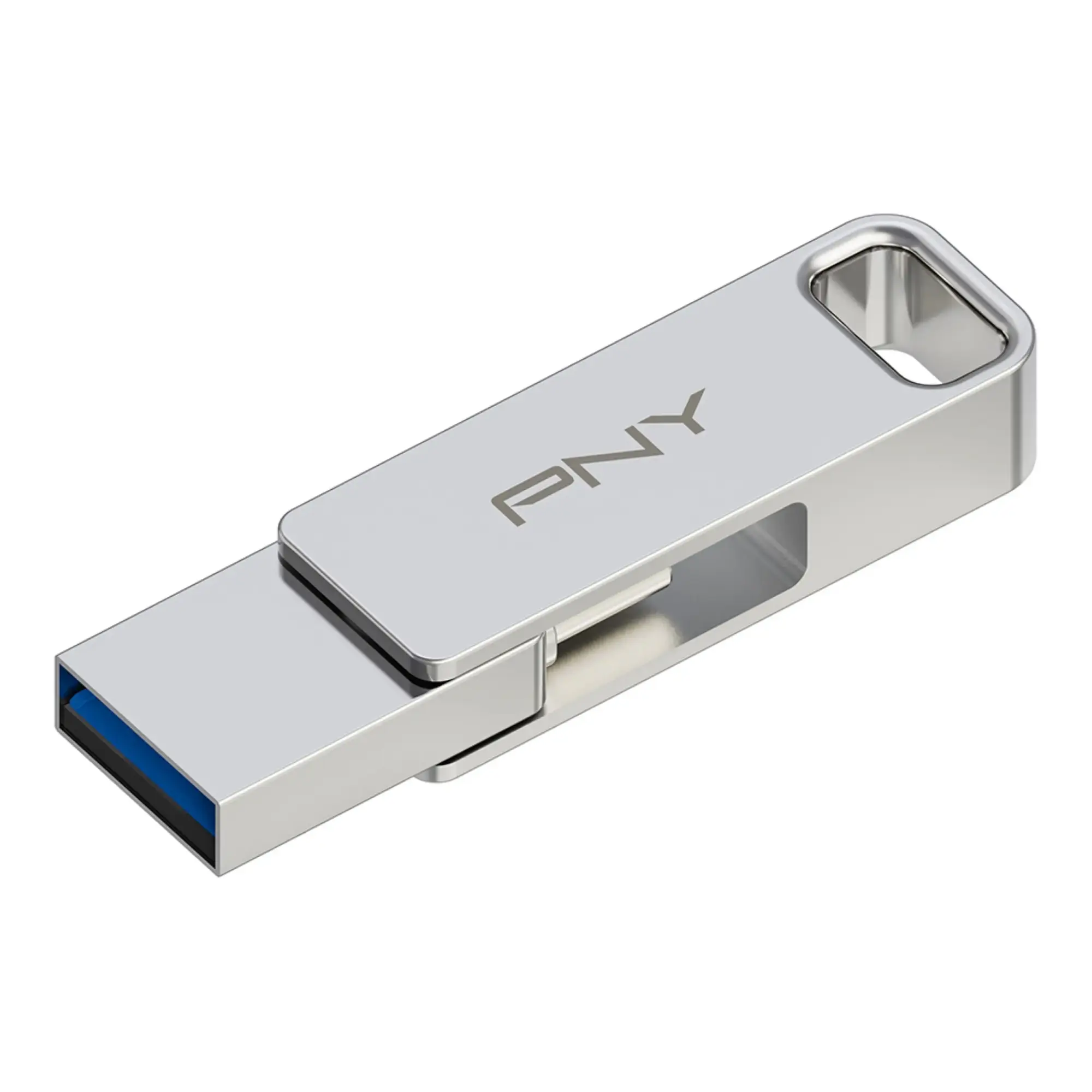 Zoom in on Alt View 15. PNY - 128GB DUO LINK USB 3.2 Type-C Dual Flash Drive - Silver.