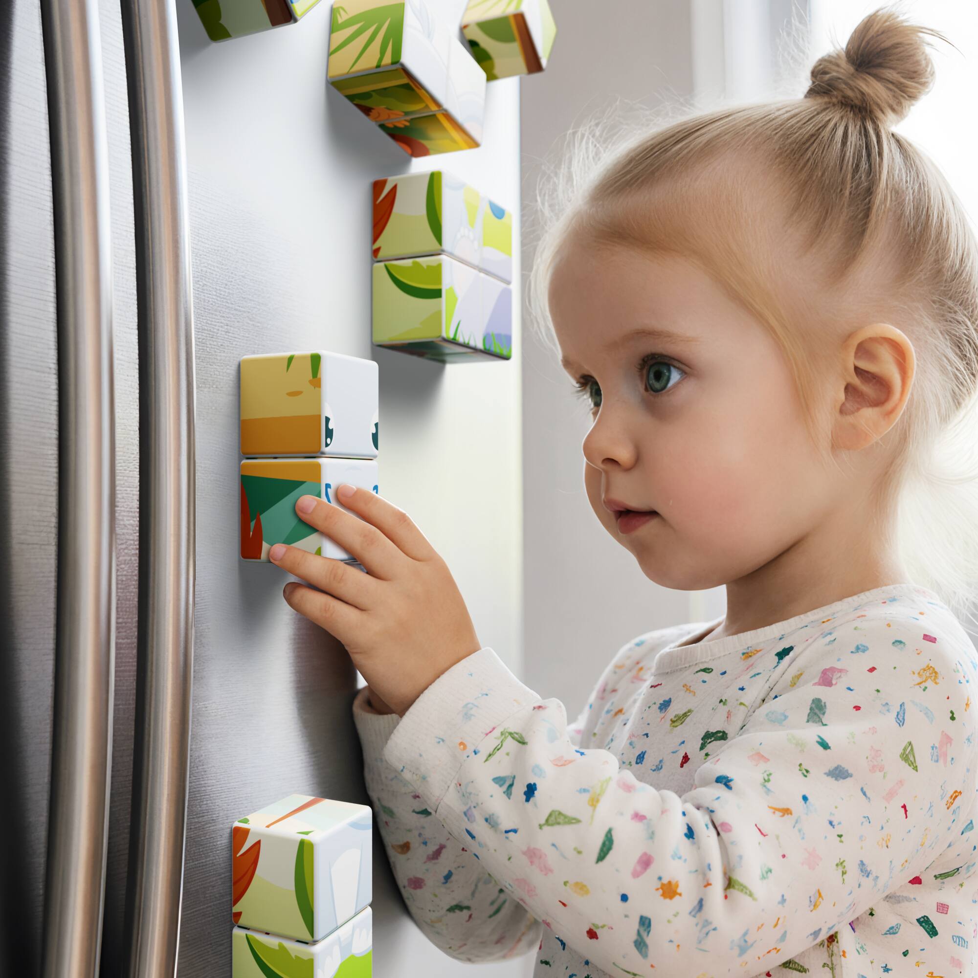 Alt View 10. Contixo - Contixo ST10 Magnetic Jungle Animal Puzzle Blocks – 25-Piece STEM Learning Toy, 6-in-1 Puzzles for Kids Ages 3+.