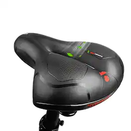 Stock Preferred - Dual Shock Absorption Memory Foam Bike Seat – Comfortable PU Saddle with Breathable Design - Black