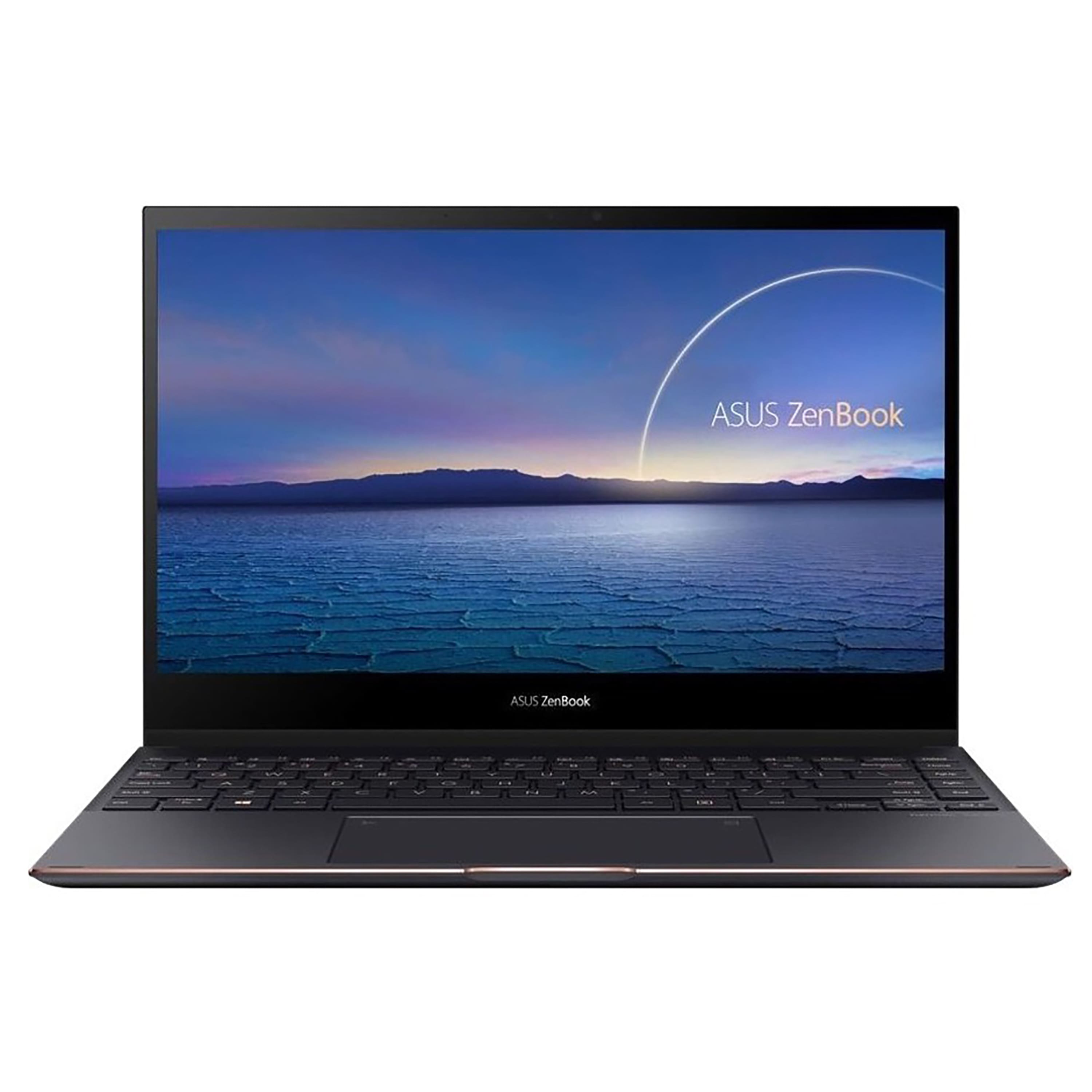 Front. ASUS - ZenBook Flip S UX371 13.3" Laptop - Intel Core i7 - 16 GB Memory - 1 TB SSD - Jade Black.