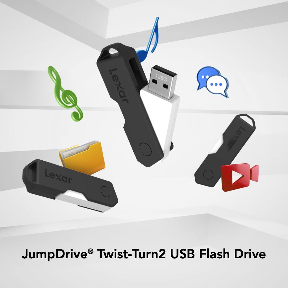 Lexar  
Lexar  
128G  
Lexar  
JumpDrive® Twist-Turn2 USB Flash Drive