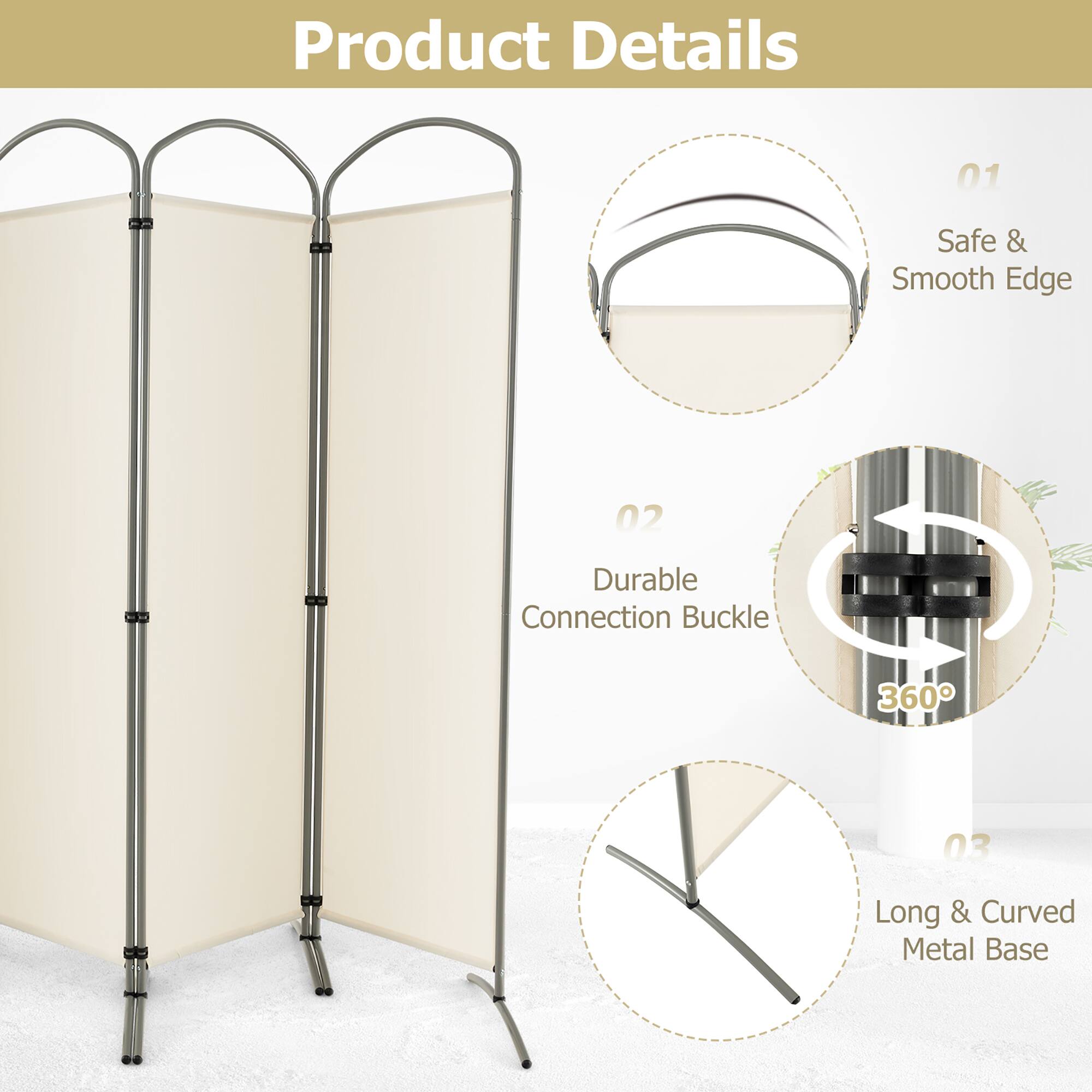 Product Details
01
Safe & Smooth Edge
02
Durable Connection Buckle
03
Long & Curved Metal Base
